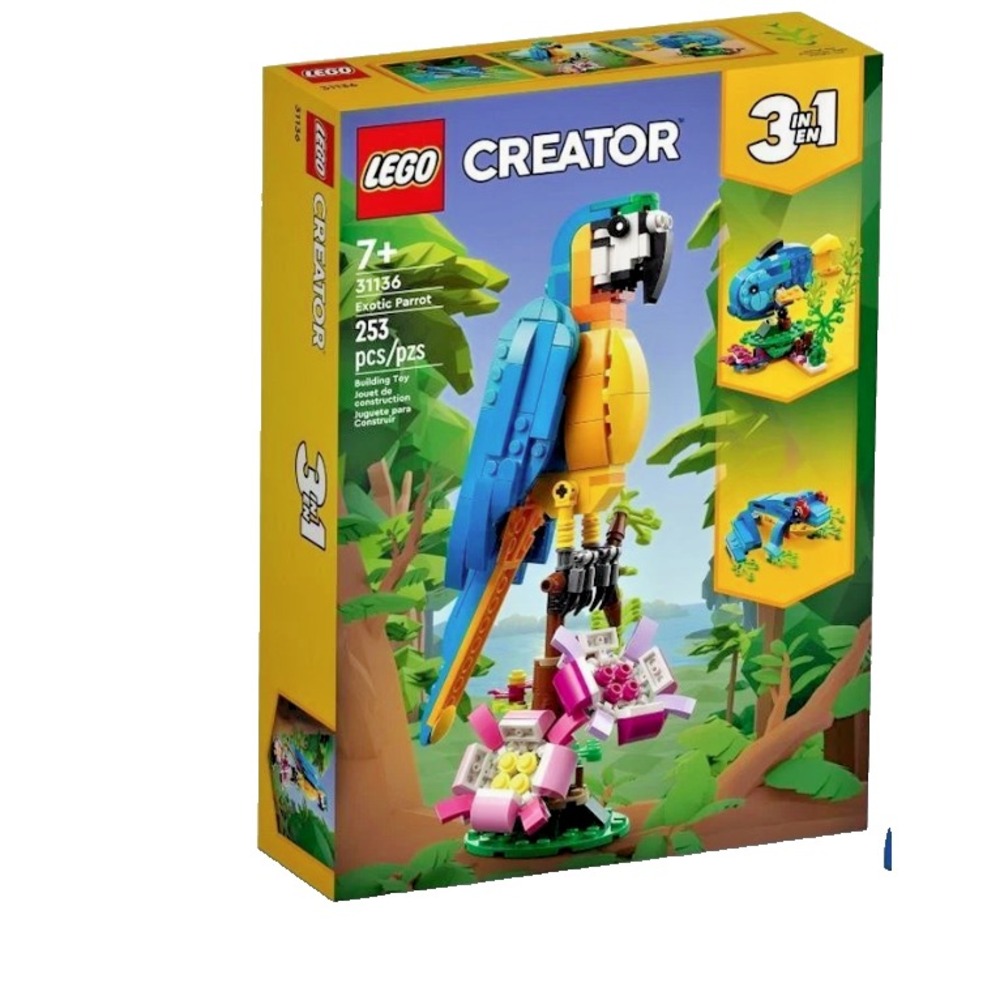 Lego Creator Exotic Parrot 31136 Sealed 253 pcs 3 in 1 Building Toy BRAND NEW